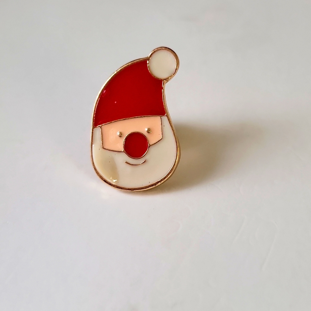 Santa Claus Enamel Tac Pin Red White One Size - Picture 5 of 8